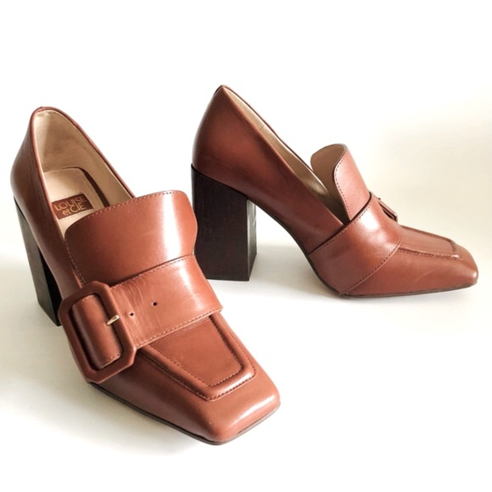 Louise et Cie Ovidio Square Toe Block Heel Pump